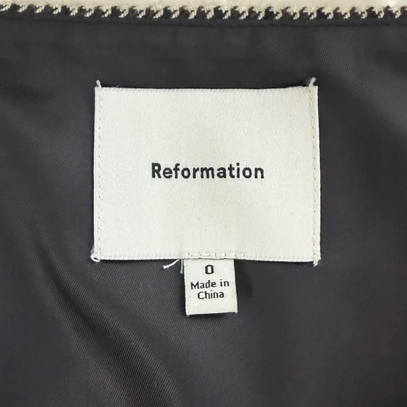 Reformation Carla Houndstooth Low Waist mini skirt - Picture 5 of 8